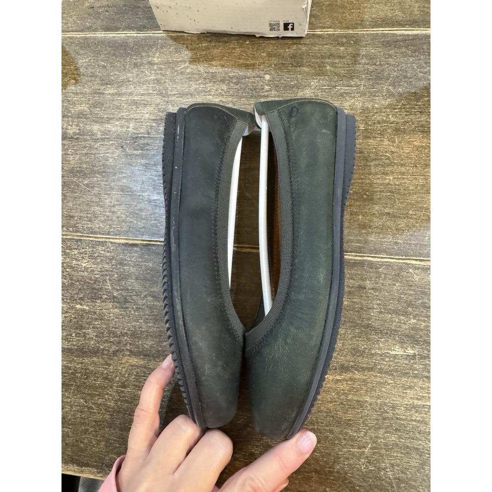 Josef Seibel Size 36 US 5.5 Black Pippa 33 Leather Ballet Flats Distressed - Picture 6 of 9